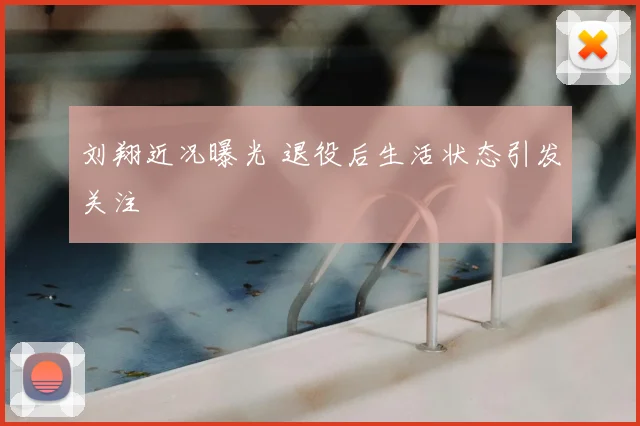 刘翔近况曝光 退役后生活状态引发关注